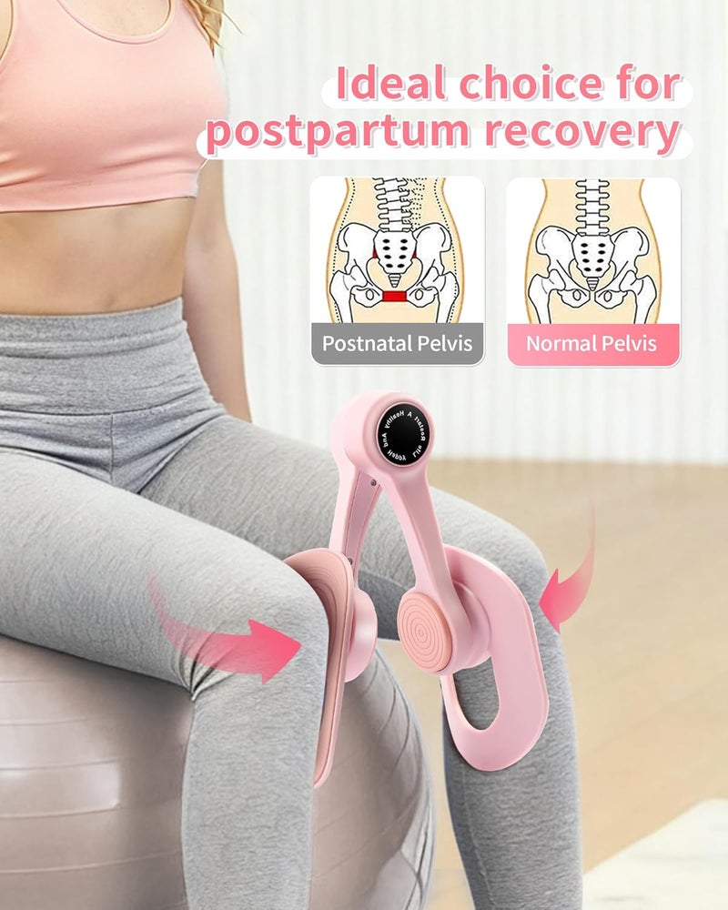 SirDone Thigh Master Kegel Exerciser - 360° Adjustable Thigh & Pelvic Floor Strengthener, Multi-Function Home Gym Equipment for Women's Inner Thigh, Hip, Leg and Arm Workouts (Pink) - Image 3
